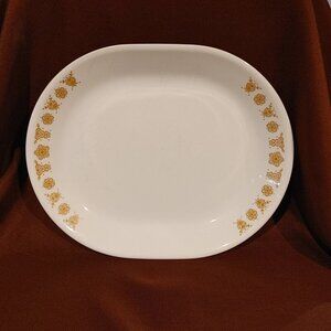 Corelle Butterfly Gold Oval Serving Platter 12" Vintage